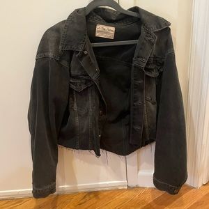 We the Free black / gray denim jacket